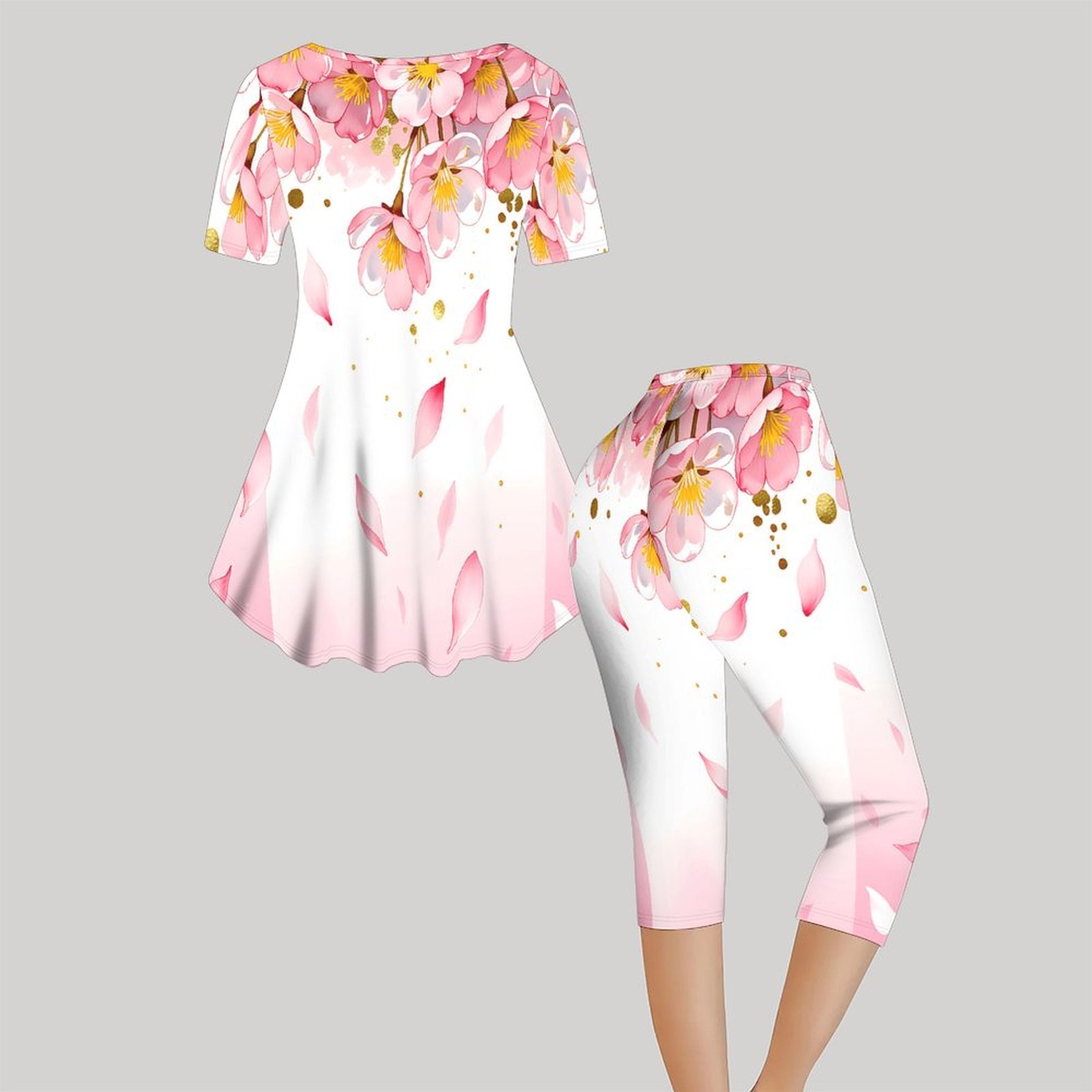 2-teiliges Set mit Vintage-Pri – Romper Floral Print Bewertung und Preis